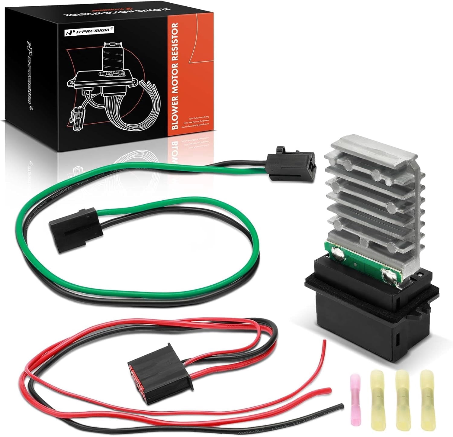 A-Premium HVAC Blower Motor Resistor with Wire Harness Kit Compatible with Chrysler, Dodge & Eagle Vehicles - 300M 1999-2004, Concorde 1993-2004, LHS 1999-2001, New Yorker 1994-1996, Intrepid, Vision