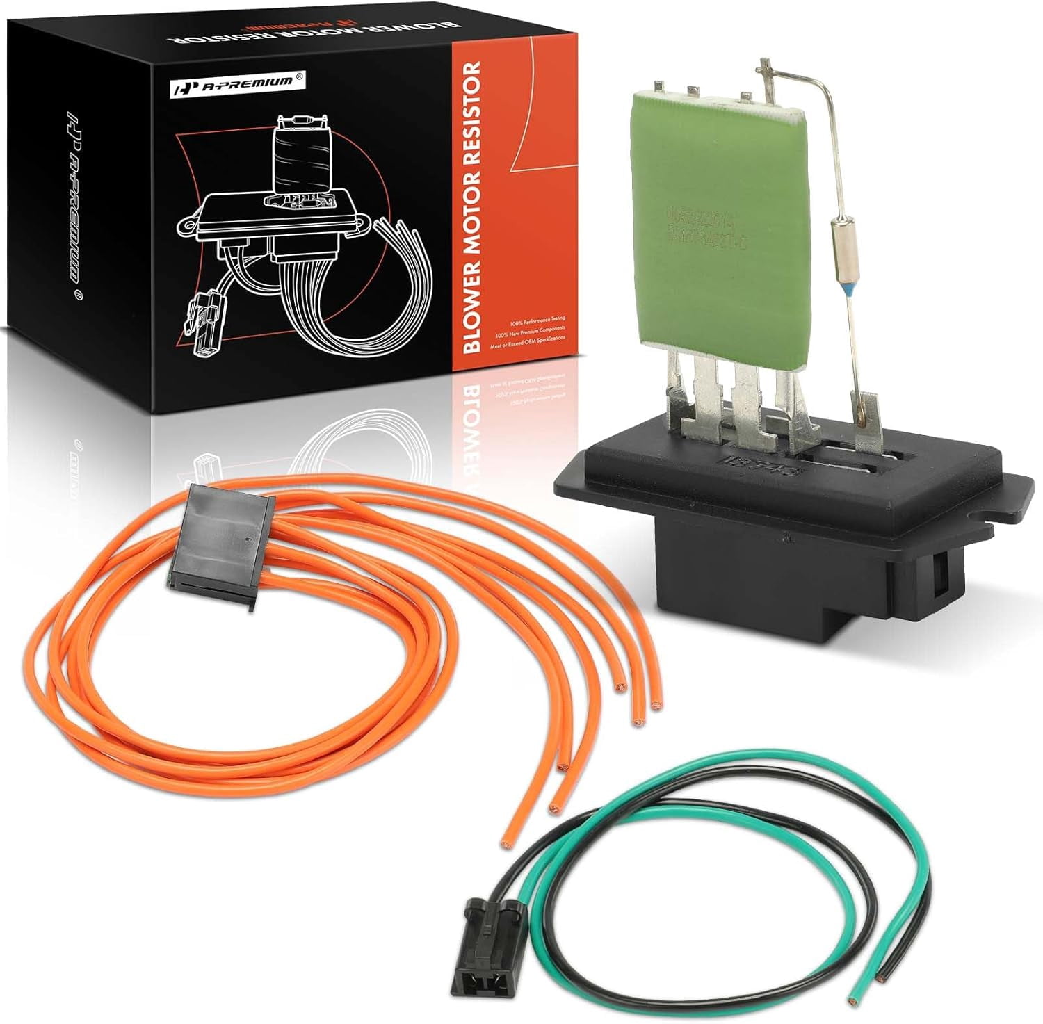 A-Premium HVAC Blower Motor Resistor with Wire Harness Kit Compatible with Dodge & Chrysler Vehicles - Grand Caravan 2001-2007 Caravan 2001-2007 Town & Country 2001-2007 Pacifica 2005-2008 Voyager