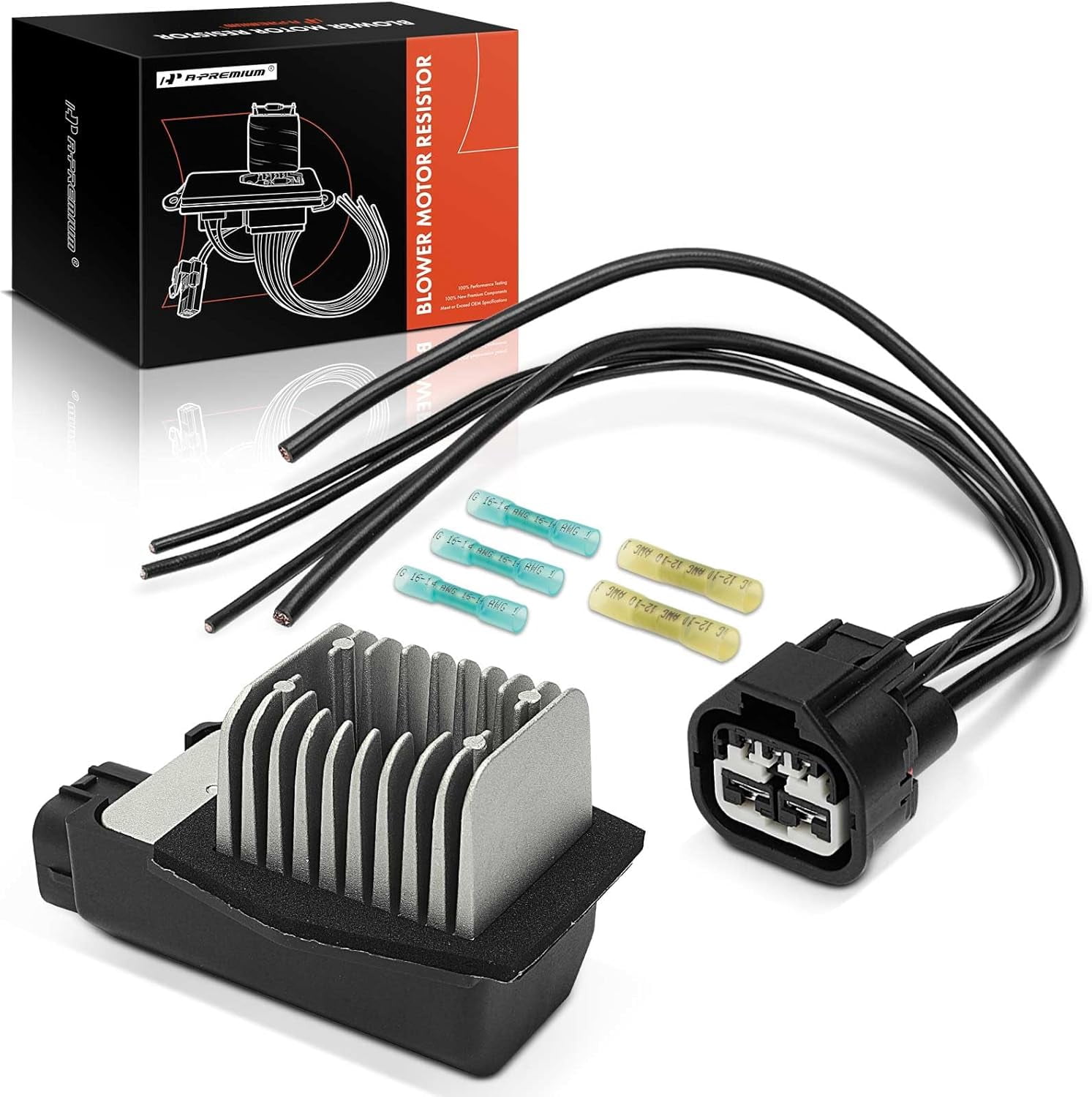 A-Premium HVAC Blower Motor Resistor with Wire Harness Kit Compatible with Ford, Lincoln & Mercury Vehicles - Explorer 2002-2010, Explorer Sport Trac 2007-2010, Thunderbird, Aviator, Mountaineer