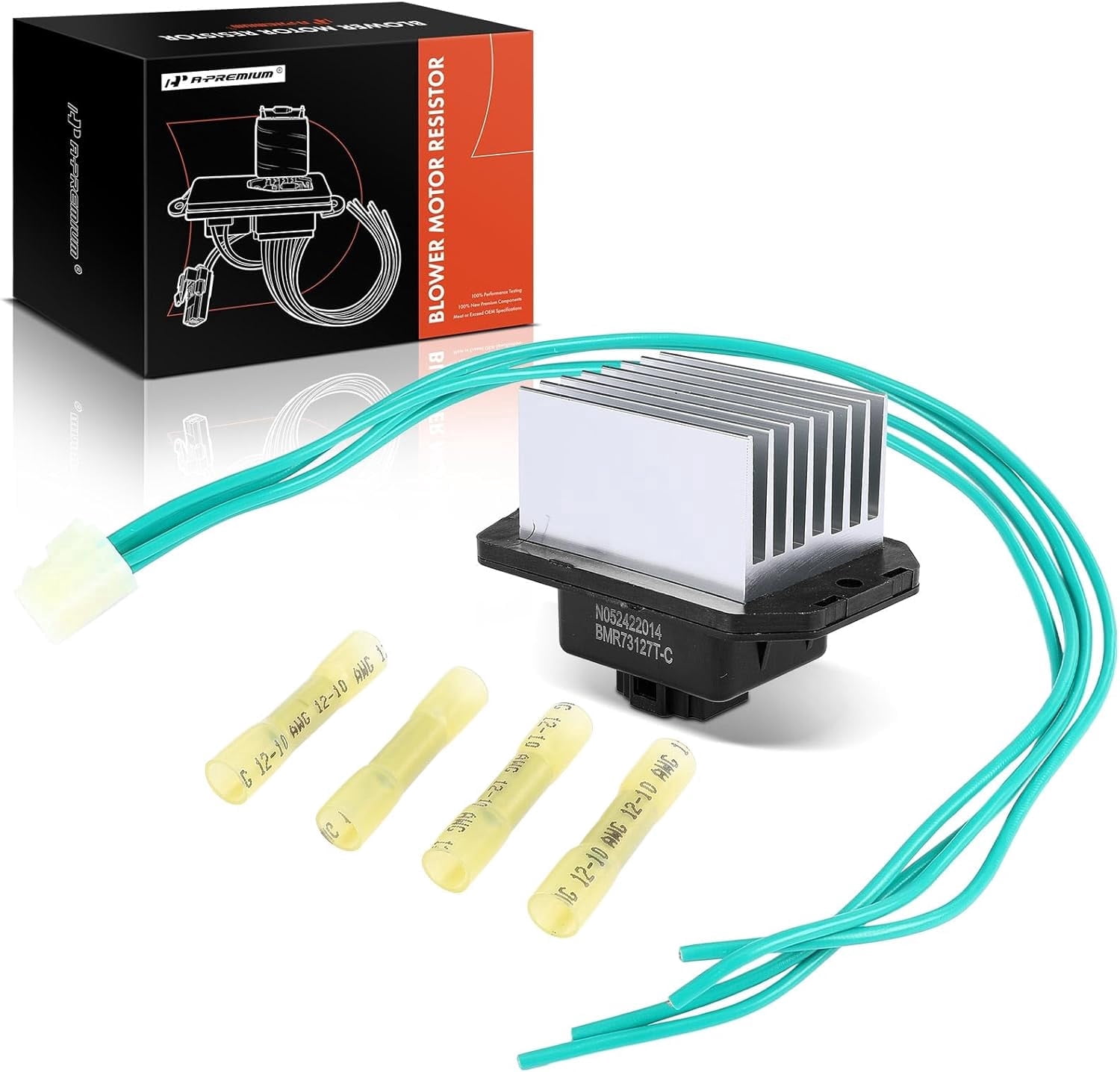 A-Premium HVAC Blower Motor Resistor with Wire Harness Kit Compatible with Honda & Acura Vehicles - Accord 2005-2007, TSX 2006-2008 - Replace# 79330SDRA01