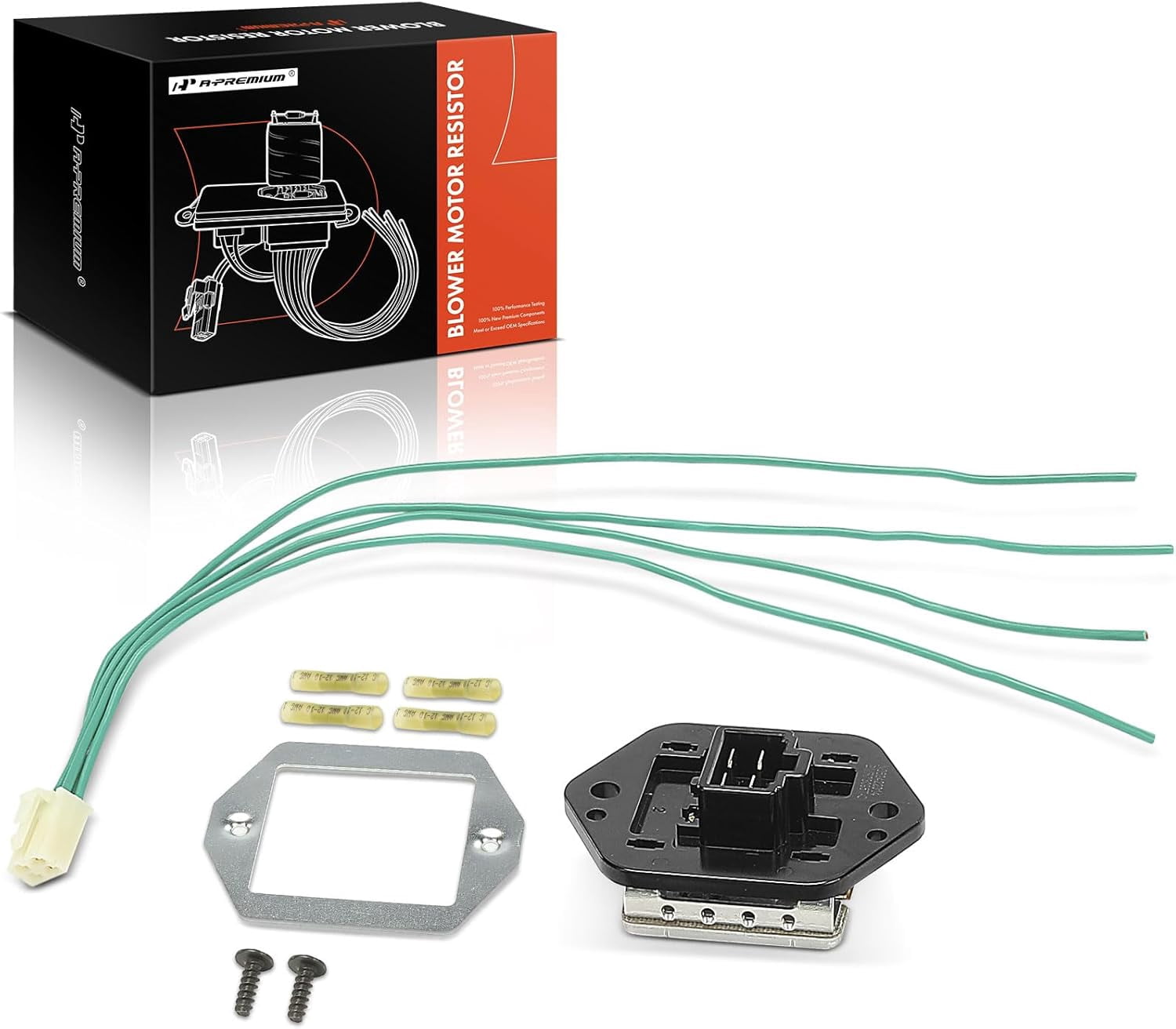 A-Premium HVAC Blower Motor Resistor with Wire Harness Kit Compatible with Mitsubishi Vehicles - Lancer 2002-2007, Lancer 2013-2016 2.0L - Replace# MR568591