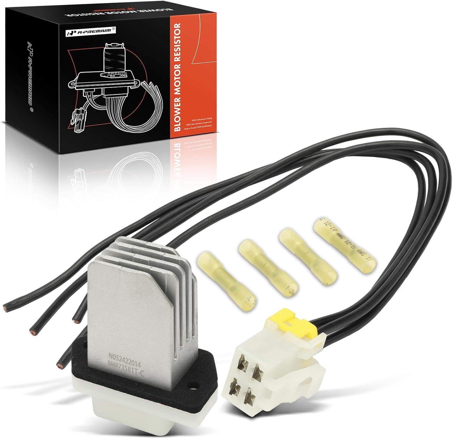 A-Premium HVAC Blower Motor Resistor with Wire Harness Kit Compatible with Nissan & Infiniti Vehicles - Rogue Sentra Pathfinder Maxima Titan NV1500 NV2500 NV3500 Rogue Select Sport QX60 G20