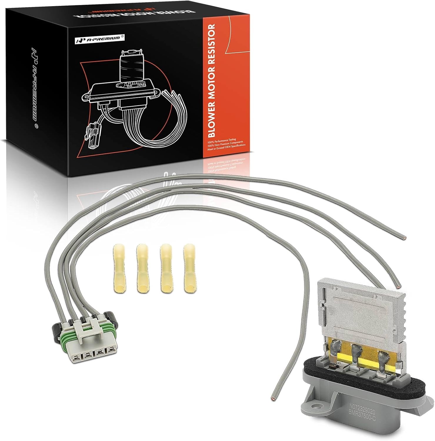 A-Premium HVAC Blower Motor Resistor with Wiring Harness Compatible with Chevrolet Venture 2001-2005 & Oldsmobile Silhouette 2001-2004 & Pontiac Montana 2001-2005, 3.4L - Rear Side