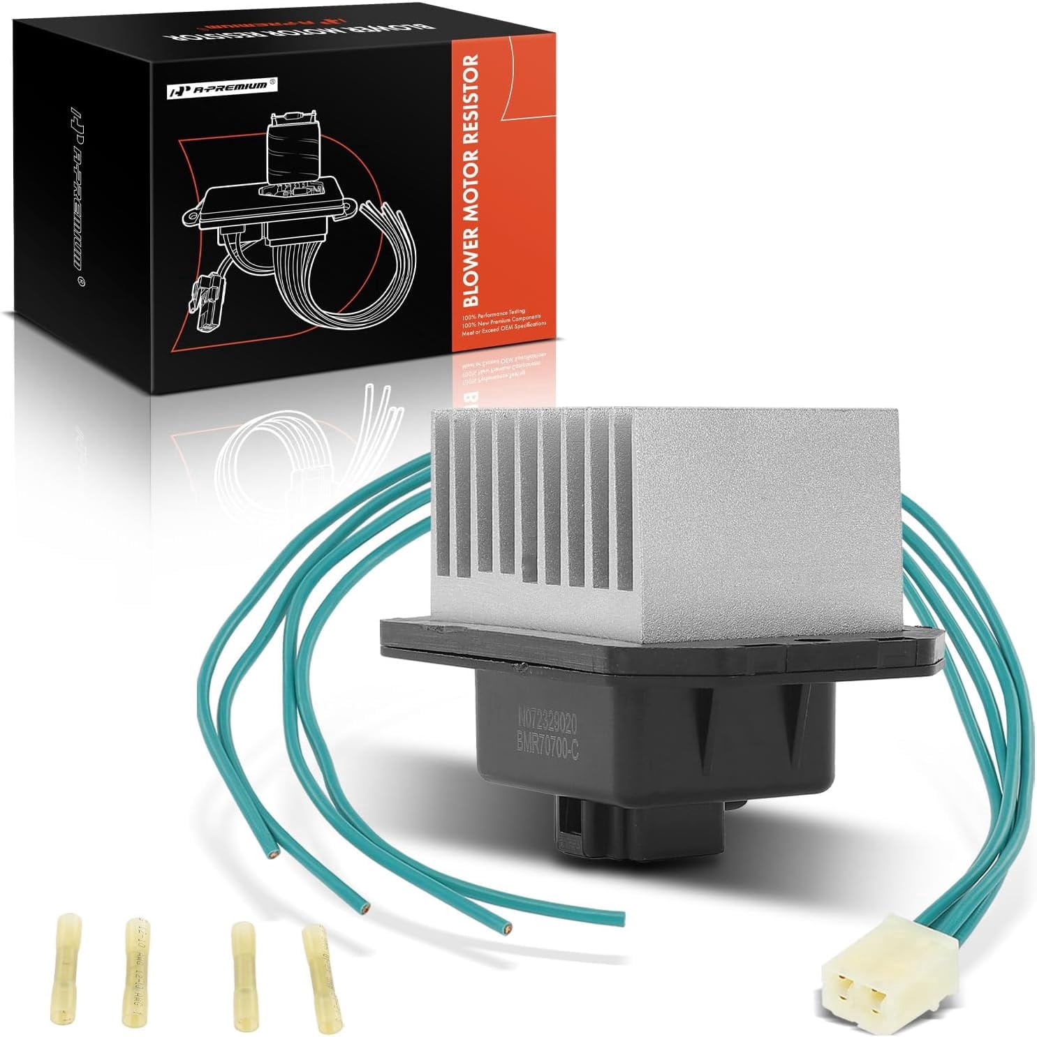 A-Premium HVAC Blower Motor Resistor with Wiring Harness Compatible with Honda Pilot 2010-2015 & Acura MDX 2007-2013 TLX 2015 2016 2017 3.5L Replace# 79330STXA01