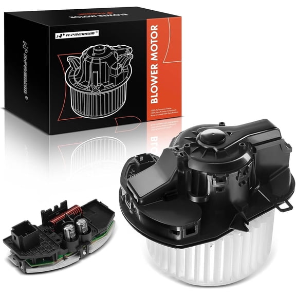 A-Premium HVAC Heater Blower Motor and Resistor Assembly Compatible with Porsche & Volkswagen Vehicles - Cayenne 2011-2018, Touareg 2011-2017 - Front Side, 2-PC Set, Replace# 7P0820021B, F011500082