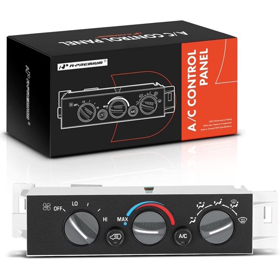 A-Premium HVAC Heater Control Panel Climate Control Module w/o Rear Window Defogger Compatible with Chevy, Cadillac & GMC Vehicles - C1500, C2500, C3500, K1500, K2500, K3500, Escalade, Tahoe, Yukon