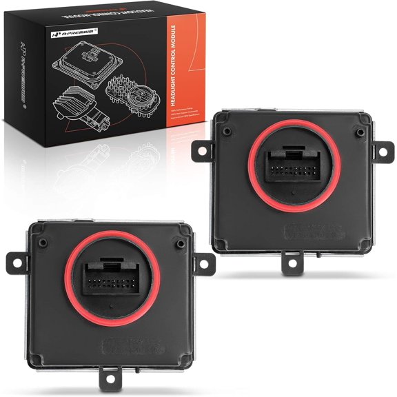 A-Premium Headlight Control Module Compatible with Audi A4 Quattro, Q5, A5 Quattro, A6 Quattro, A3 Quattro, Q3 Quattro, A7 Quattro, A8 Quattro, Allroad, Q5, RS5, S4, S5, S6, SQ5, 2-PC
