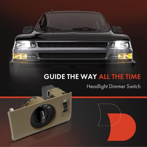 A-Premium Headlight Switch Headlamp Dimmer Switch Compatible with Ford F-150 F150 2005-2008 & Lincoln Mark LT 2006-2008, with Fog Lights, Replace 5L3Z11654AAB
