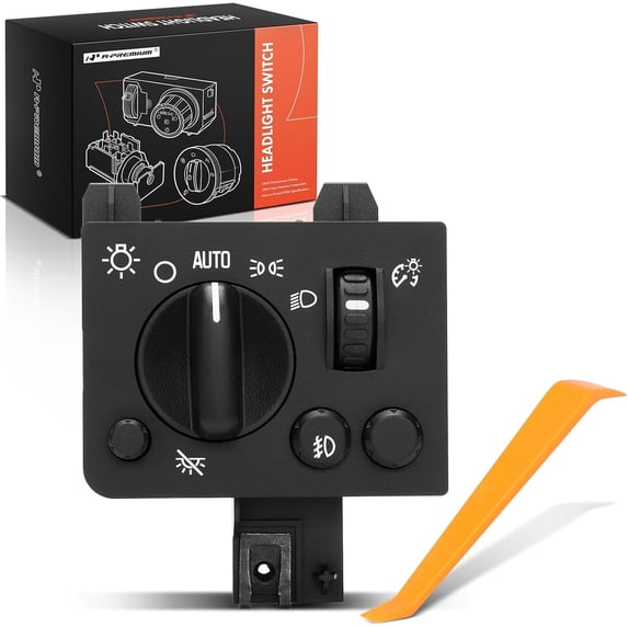 A-Premium Headlight Switch Instrument Panel Headlamp Dimmer Switch Compatible with Chevrolet Colorado 2004-2012 & GMC Canyon 2004-2012 & Isuzu i-280 i-350 2006, i-290 i-370 2007-2008, with Fog Lights