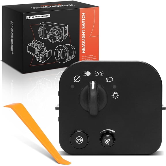 A-Premium Headlight Switch Instrument Panel Headlamp Dimmer Switch Compatible with Chevrolet, GMC, Buick and Oldsmobile Vehicles - Express 1500 2500 3500, Trailblazer, Savana, Envoy, Rainier, Bravada