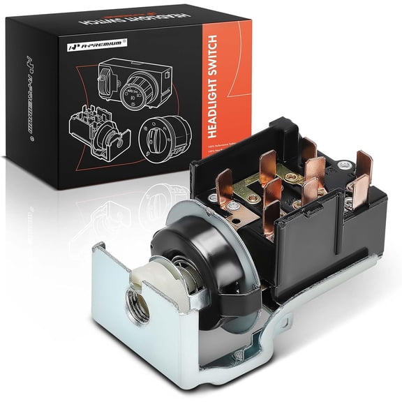 A-Premium Headlight Switch Instrument Panel Headlamp Dimmer Switch Compatible with Jeep Cherokee, Wrangler & Dodge Charger, Challenger, Dakota & Chrysler Town & Country, Dynasty & Plymouth Acclaim