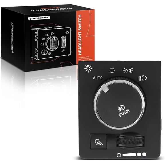 A-Premium Headlight Switch Instrument Panel Headlamp Dimmer Switch Compatible with Ram 1500 2011-2018, 2500 2011-2019, 3500, 4500, 5500 & Dodge Ram 1500 2500 3500