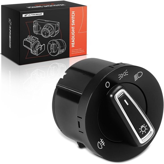 A-Premium Headlight Switch Instrument Panel Headlamp Dimmer Switch Compatible with Volkswagen Atlas Golf R GTI 2018-2019, e-Golf eGolf 2015-2018