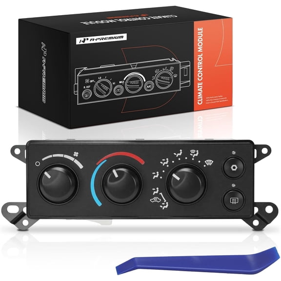 A-Premium Heater Climate Control Panel Module Compatible with Dodge & Ram Vehicles - 2008-2010 Ram 1500/2500/3500, 2008-2011 Dakota - with Rear Window Defroster