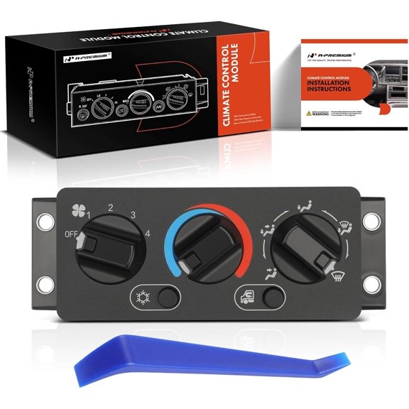 A-Premium Heater Climate Control Panel Module Compatible with Mack Vehicles - 08-18 CHU612, 08-14/16-18 CHU613, 14-18 CHU614, 99-05/08-18 CXU612, 00-18 CXU613, 00-04/14-18 CXU614