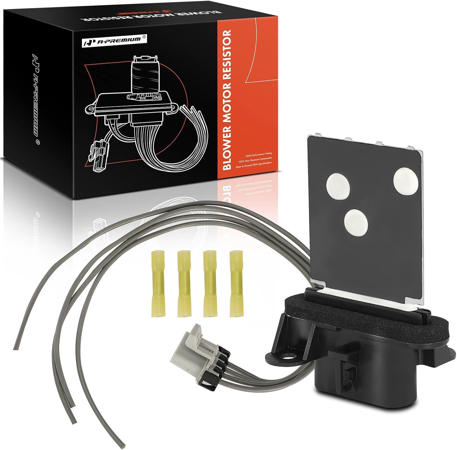 A-Premium Heater HVAC Blower Motor Resistor Kit with Wiring Harness Compatible with Chevrolet & Pontiac Models - 2005-2010 Cobalt, 2006-2011 HHR, 2007-2010 G5, 2005-2006 Pursuit - Replace# RU464