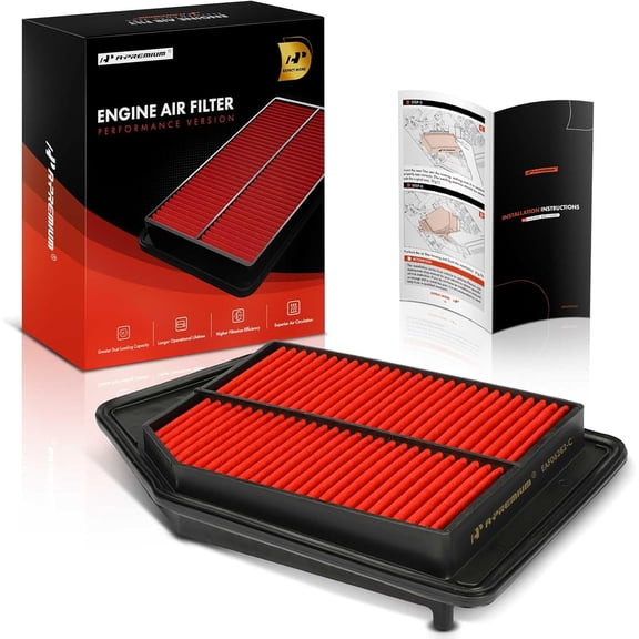 A-Premium High-performance, Pre-oiled Engine Air Filter Compatible with Acura TLX 2015-2020 & Honda Accord 2013-2017, 2.4L