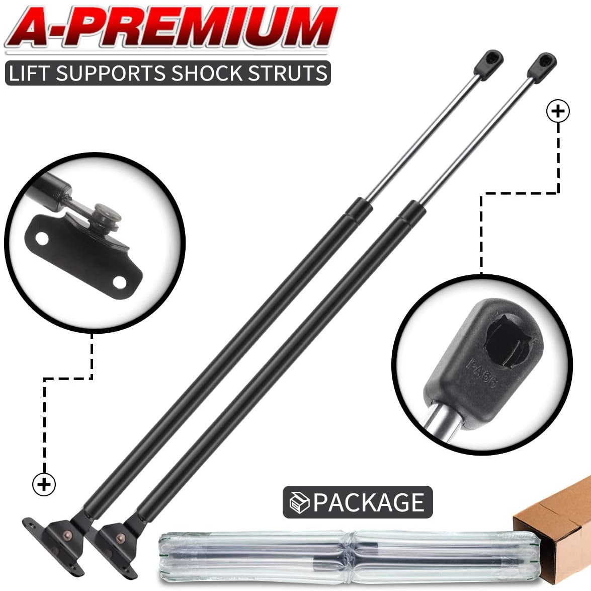 A-Premium Hood Bonnet Lift Supports Shock Struts Replacement for Acura Legend 1991-1995 579MM 2-PC Set