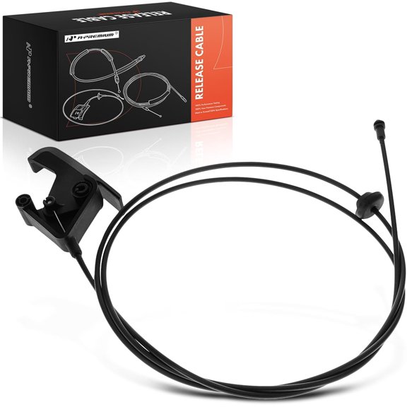 A-Premium Hood Latch Cable with Handle Compatible with 1994-2005 Dodge Ram 1500 Ram 2500 Ram 3500, 86.4 Inch Hood Release Cable, 55075422, 55275849AA