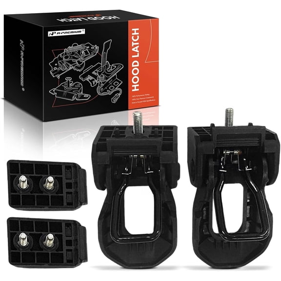 A-Premium Hood Latch Lock Assembly Compatible with Jeep Vehicles - Wrangler 2007-2023, Wrangler JK 2018, Gladiator 2020-2023 - Front Side, 4-PC Set, Replace# 68240952AF