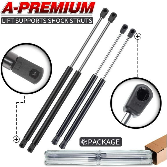 A-Premium Hood and Rear Window Lift Supports Shock Struts Gas Spring Damper Replacement for Ford Excursion 2000-2005 Sport Utility 2WD Only 4-PC Set