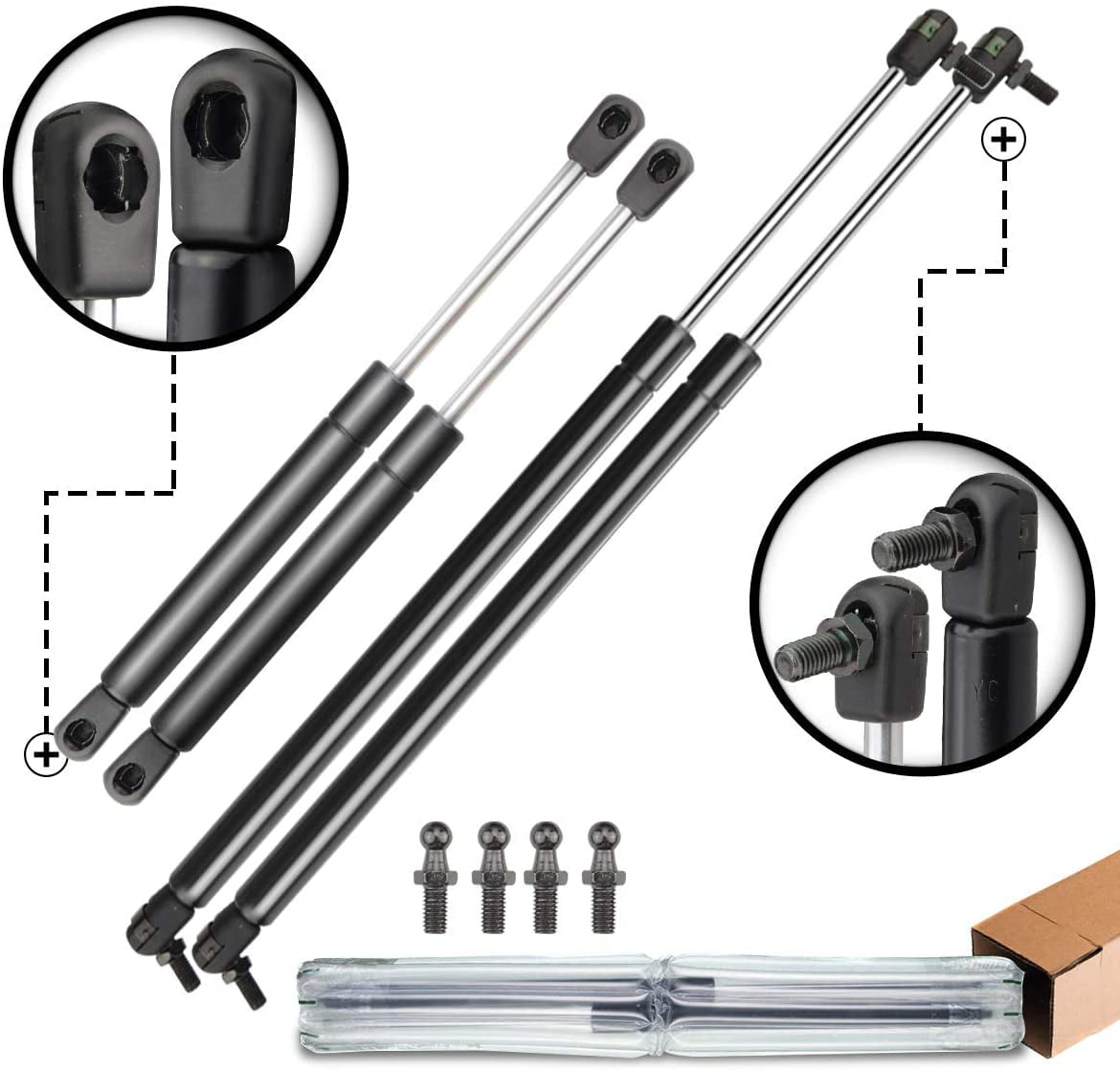 A-Premium Hood and Tailgate Lift Supports Shock Struts Gas Spring Damper Replacement for Jeep Grand Cherokee WJ 1999-2004 4-PC Set
