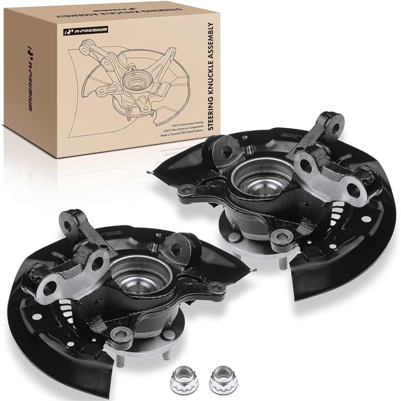 A-Premium Hub Bearing Steering Knuckle Assembly Compatible with Toyota Sienna 2011-2017 Front Driver and Passenger Side 2-PC Set