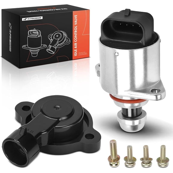 A-Premium Idle Air Control Valve IAC + Throttle Position Sensor TPS Compatible with Cadillac DeVille 2000-2005 Eldorado 2000-2002 Seville 2000-2004 & Oldsmobile Aurora 2001-2003 & Pontiac Bonneville