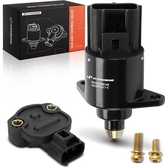 A-Premium Idle Air Control Valve IAC + Throttle Position Sensor TPS Compatible with Chrysler PT Cruiser 2001-2002, 2.4L