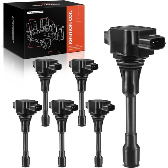 A-Premium Ignition Coil Pack Compatible with Infiniti EX35 FX35 G25 Q50 Q70 Nissan 350Z Altima Maxima Murano Pathfinder Quest V6 2.5L 3.5L Front 6-PC Fits select: 2014-2018 INFINITI QX60