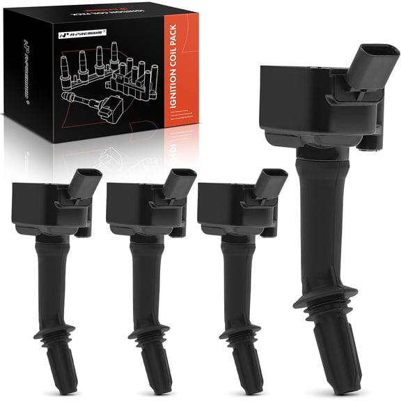 A-Premium Ignition Coil Pack Compatible with Buick Encore 2018 Chevrolet Cruze Malibu 2016-2018 Equinox GMC Terrain 2018 L4 1.4L 1.5L 4-PC Set