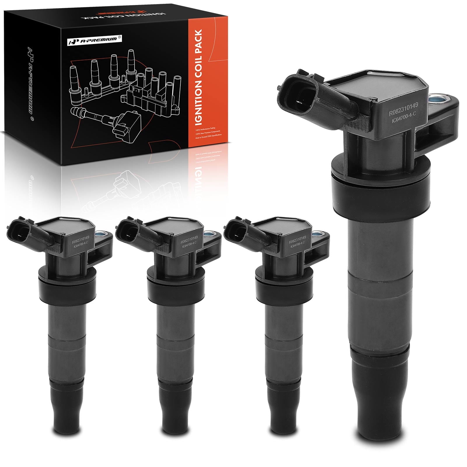 A-Premium Ignition Coil Pack Compatible with Hyundai Santa Fe Sport 13-15 Sonata Kia Optima 11-16 Rondo 12 Sportage 2011-2018 2.0L 2.4L 4-PC