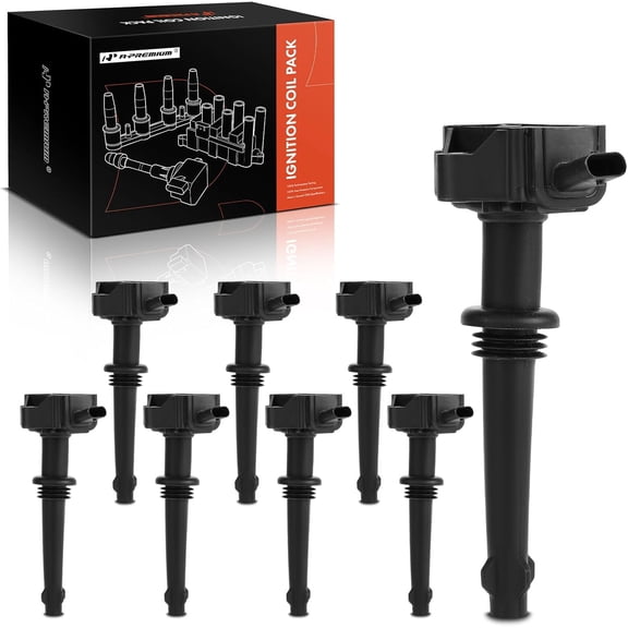A-Premium Engine Ignition Coil Packs Compatible with Jaguar XF XJ XK XK XKR XKR Land Rover Range Rover 2010-2012 LR4 Range Rover Sport 2010-2013 V8 5.0L 8-PC Set