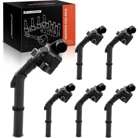 A-Premium Ignition Coil Pack Compatible with Mercedes-Benz C300 C350 E300 E350 E400 GLK350 ML350 R350 SLK350 CL63 AMG S600 6-PC