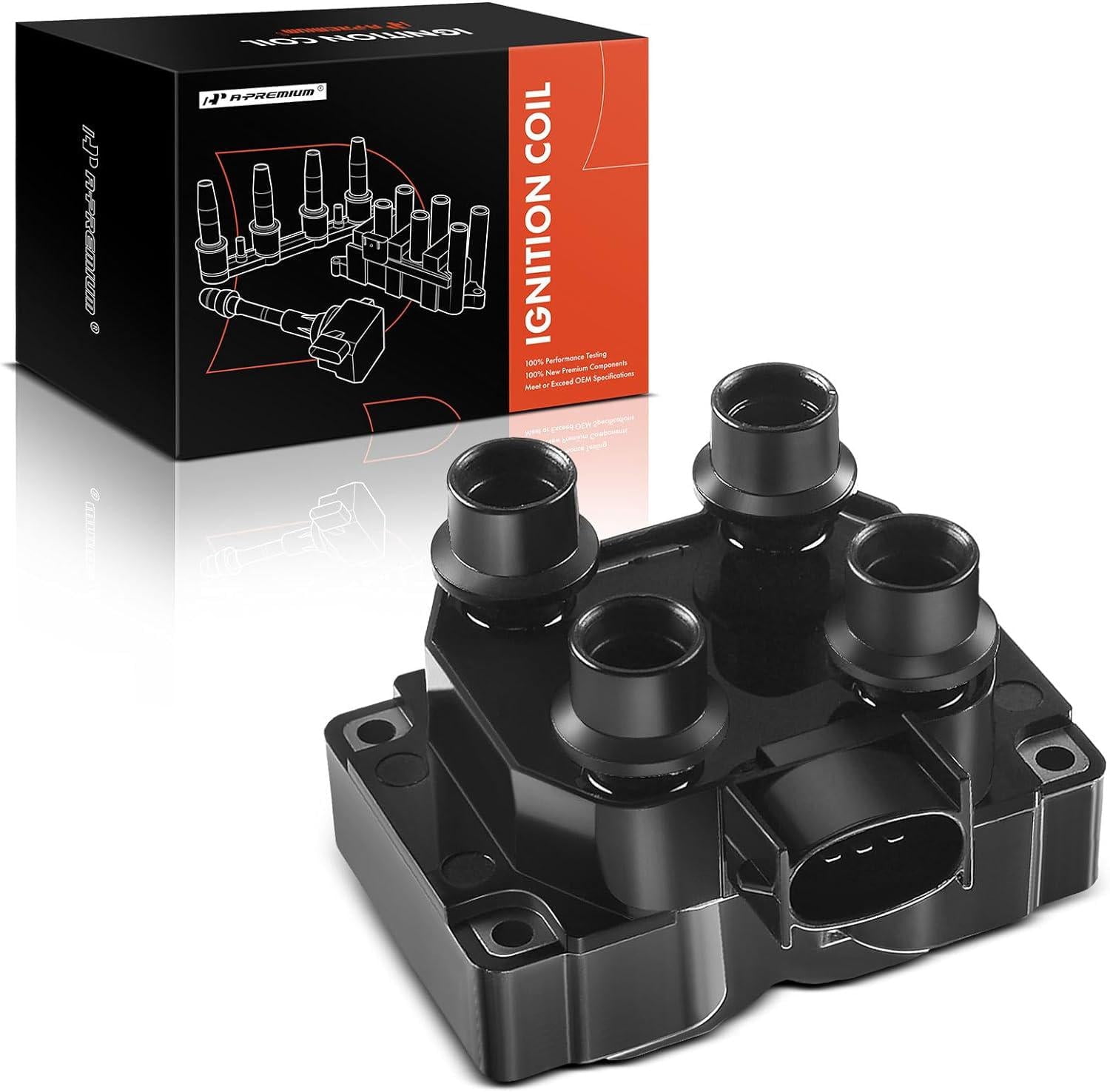 A-Premium Ignition Coil Pack Replacement for Ford Explorer Expedition Ranger Crown Victoria Lincoln Town Car Mazda Mercury Fits select: 1997-1999 FORD F150, 1996-1998 FORD MUSTANG GT