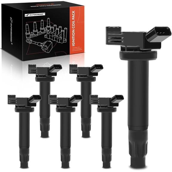 A-Premium Ignition Coil Pack Replacement for Toyota Highlander 2004-2010 Camry Solara Lexus ES330 RX330 RX400h V6 3.3L 6-PC Set
