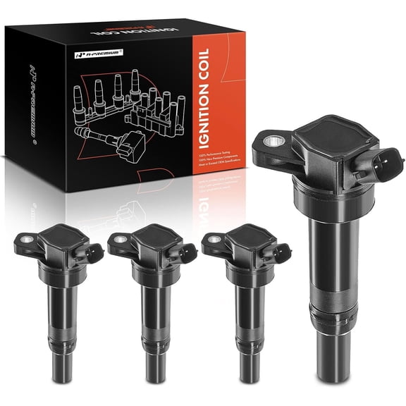 A-Premium Ignition Coil Pack Set of 4 Compatible with Hyundai Elantra 2011-2016, Tucson 2014-2020, Kia Forte 2014-2016, Soul 2012-2019, 1.8L 2.0L Engine