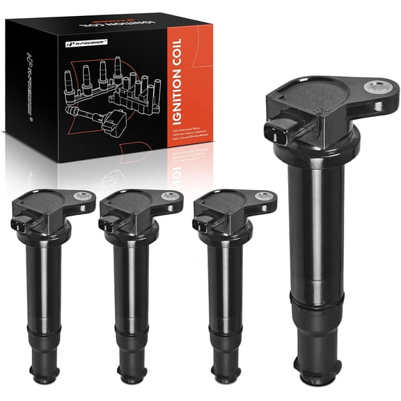 A-Premium Engine Ignition Coil Packs Compatible with Hyundai Accent Kia Rio Rio5 2006 2007 2008 2009 2010 2011 1.6L Compatible UF-499 27301-26640 C1543 (4-PC Set)