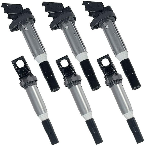 A-Premium Ignition Coils Pack Replacement for BMW 325i 325Ci 328i 330Ci 335i 435i 525i 528i 530i 535i 640i 740i E60 E61 E70 E71 E82 E88 E90 E91 E93 F30 E85 E89 12137571643 6-PC Set