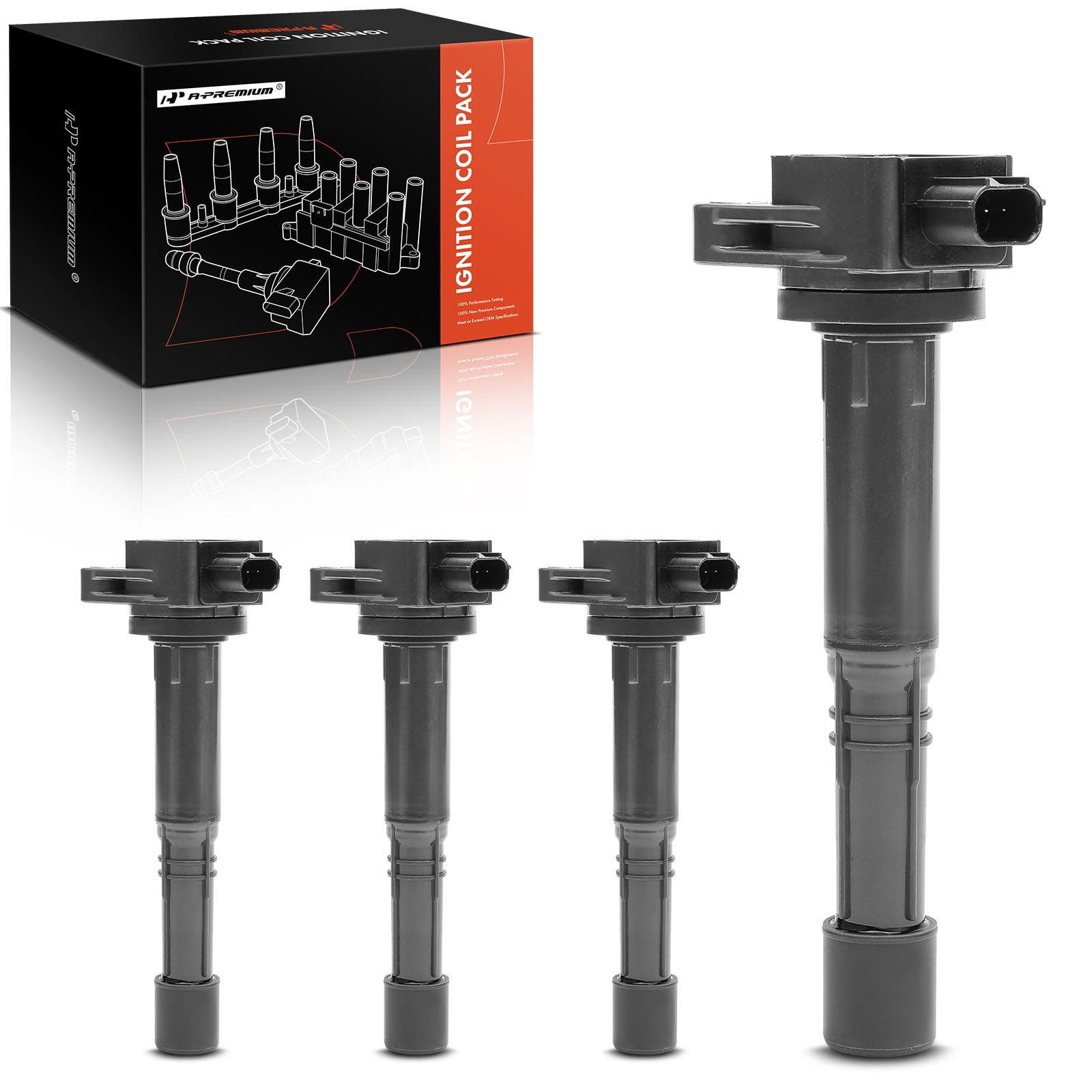 4Pcs Ignition Coil Pack For Honda Civic 2006 2007 2008 2009 2010 - View #3