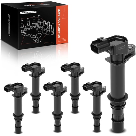 A-Premium Engine Ignition Coil Packs Compatible with Dakota Ram 1500 2002-2008 Durango 2004-2008 Jeep Commander Grand Cherokee 2005-2008 V6 3.7L Set of 6