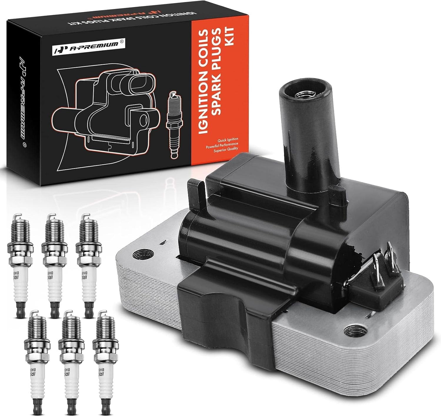 A-Premium Ignition Coils and Spark Plugs Kits Compatible with Nissan Frontier 1999-2004, Pathfinder 1997-2000, Quest 1999-2002, Xterra 2000-2004 & Infiniti QX4 1997-2000 & Mercury Villager 1999-2002