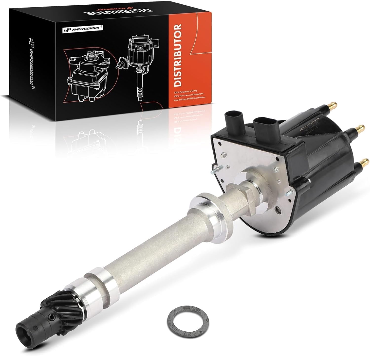 A-Premium Ignition Distributor with Cap and Rotor Compatible with Chevrolet Astro, Blazer, C10, C1500, Caprice, G10, Impala & GMC C1500, Caballero, Jimmy & Pontiac Bonneville & Oldsmobile Bravada