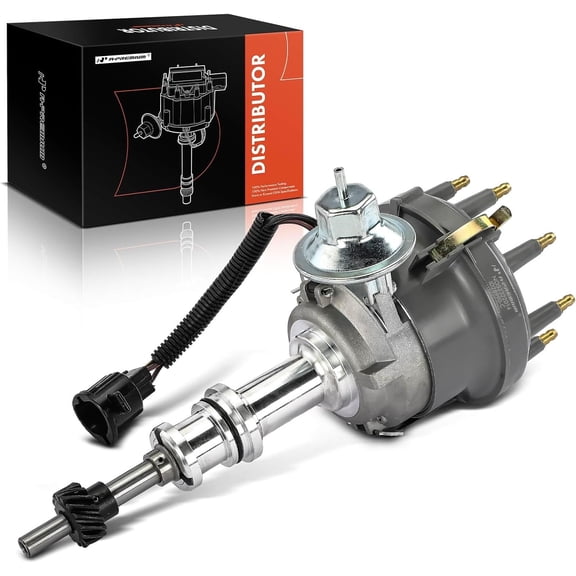 A-Premium Ignition Distributor with Cap and Rotor Compatible with Ford F-100, F-150, E-350 Econoline, Mustang, Bronco, Maverick, LTD & Lincoln Continental, Town Car & Mercury Capri, Monarch, Zephyr