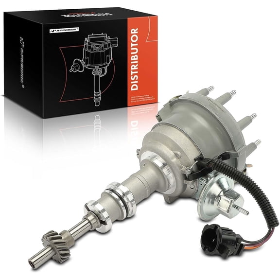 A-Premium Ignition Distributor with Cap and Rotor Compatible with Ford F-100 F-150 F-250, E-100 E-250 Econoline, Bronco, Country Squire, Elite, Thunderbird & Lincoln Continental & Mercury Cougar