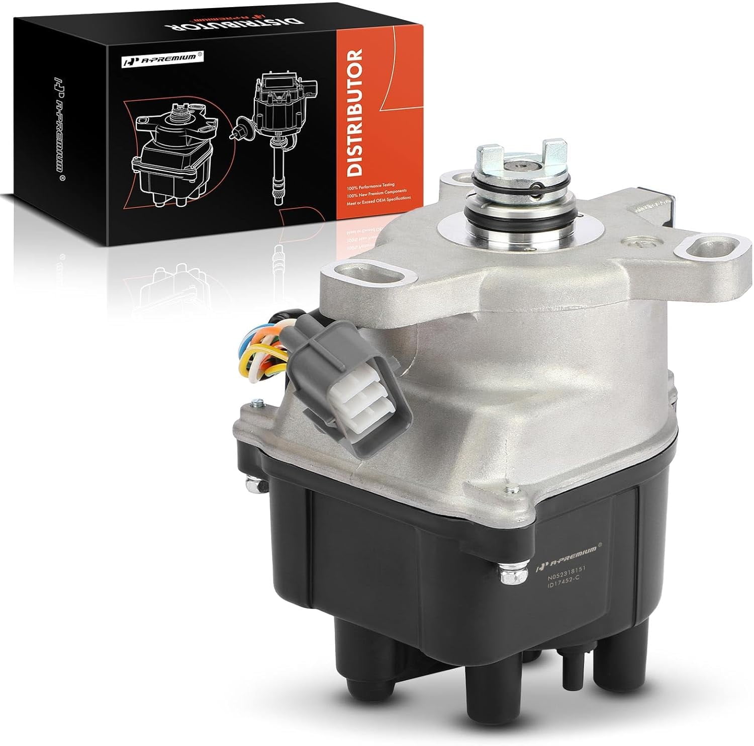 A-Premium Ignition Distributor with Cap & Rotor Compatible with Honda CR-V CRV 1999 2000 2001 L4 2.0L