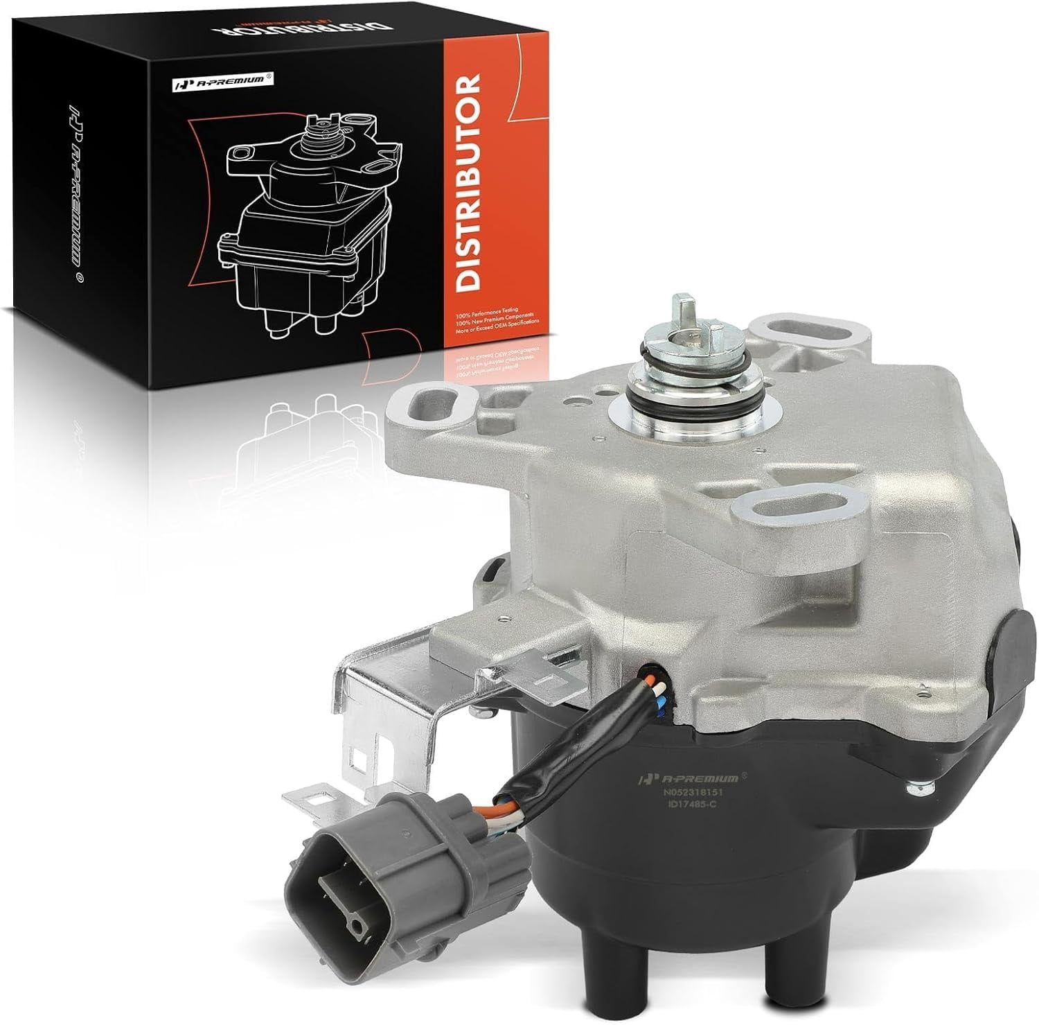 A-Premium Ignition Distributor with Cap and Rotor Compatible with Honda Civic 1996 1997 1998 1999 2000 1.6L