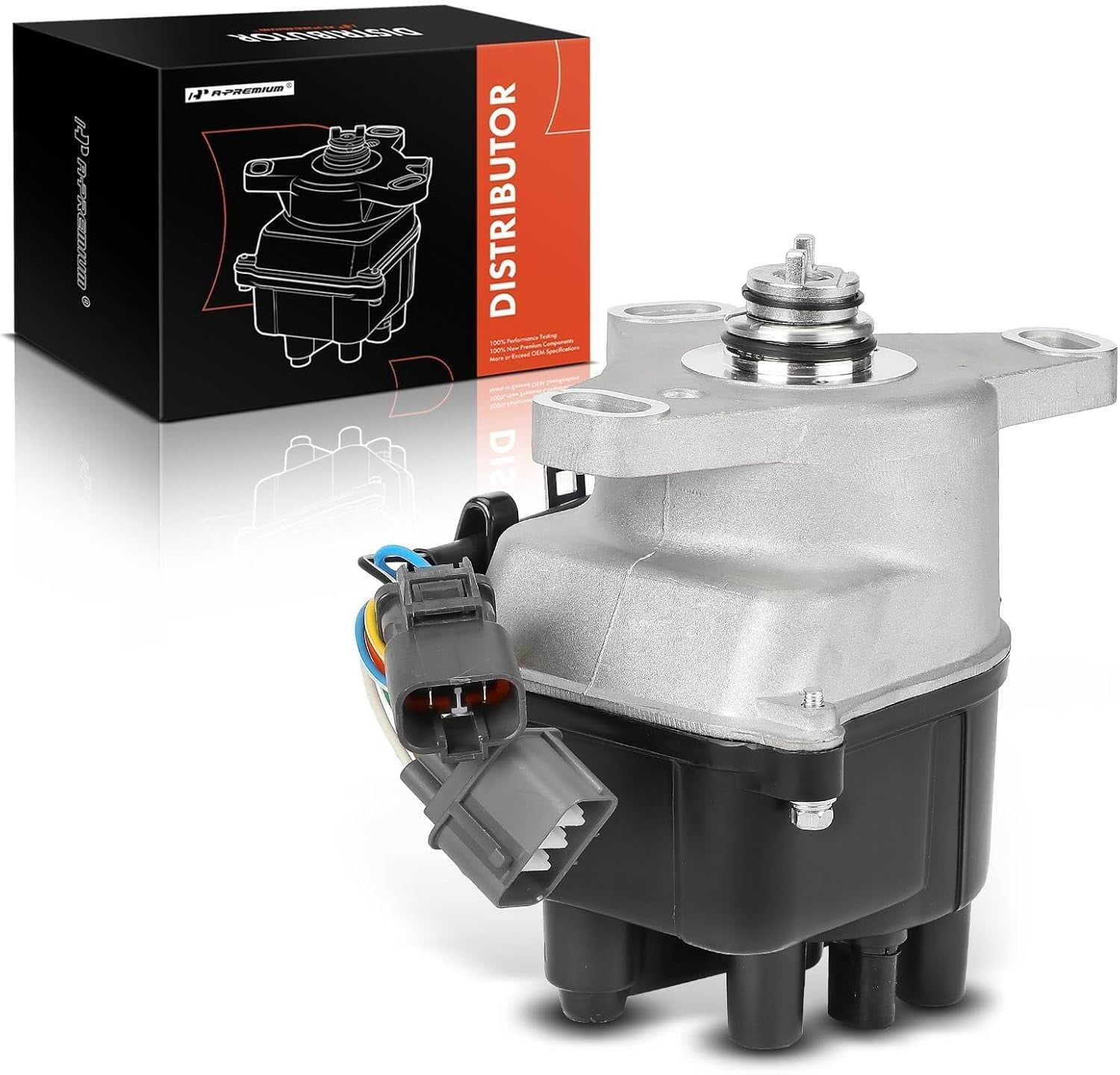 A-Premium Ignition Distributor with Cap and Rotor Compatible with Honda Civic del Sol 1994-1995 & Acura Integra 1992-1993, 1.6L 1.7L