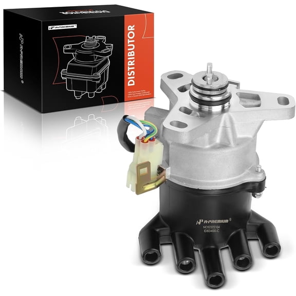 A-Premium Ignition Distributor with Cap and Rotor Compatible with Honda Prelude 1988 1989 1990 1991, 2.0L 2.1L