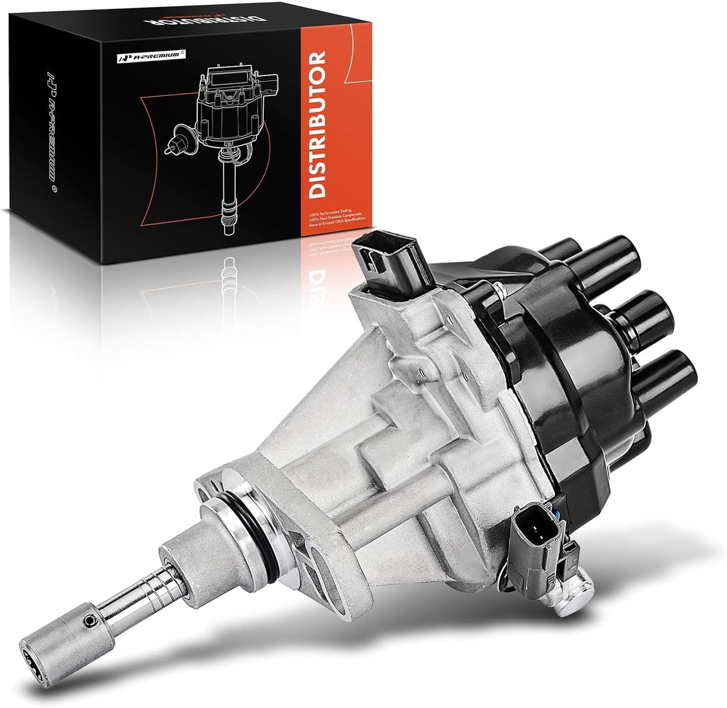 A-Premium Ignition Distributor with Cap and Rotor Compatible with Nissan Frontier 1998-2004 Xterra 2000-2004 Pickup 2005-2010 NP300 2009-2012 2.4L